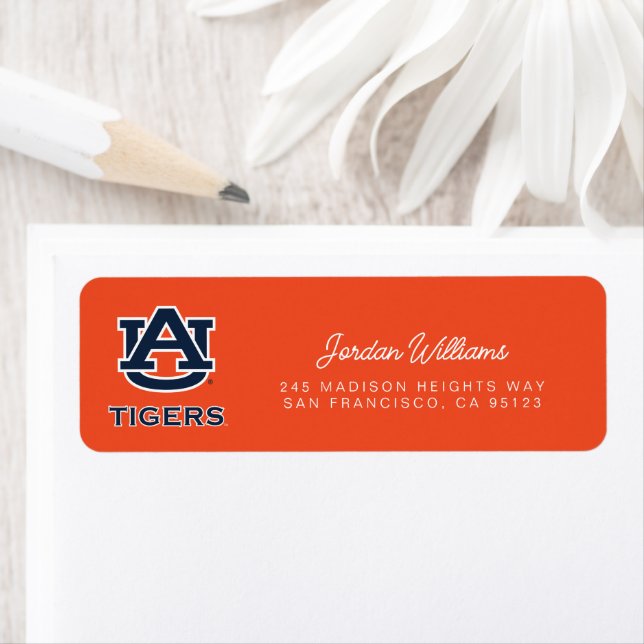 Auburn Universiteten | Auburn Returadress Etikett (Insitu)