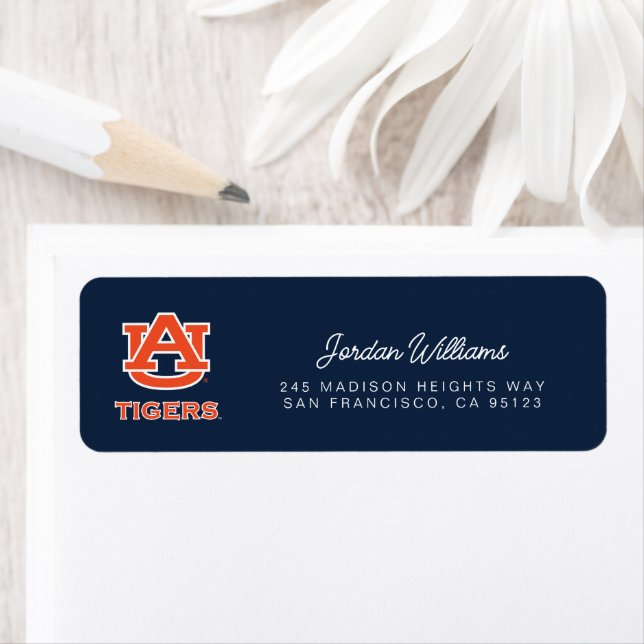 Auburn Universiteten | Auburn Returadress Etikett (Insitu)