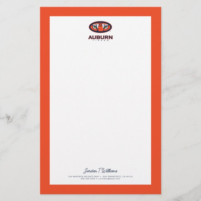 Auburn Universiteten | Auburn Tigers Brevpapper (Framsida)