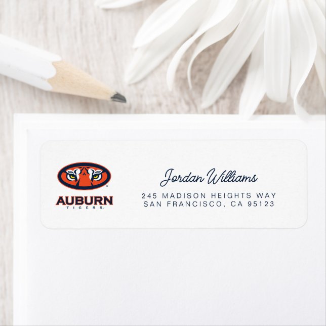 Auburn Universiteten | Auburn Tigers Returadress Etikett (Insitu)