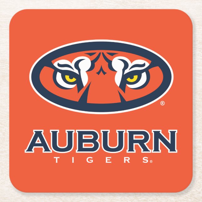 Auburn Universiteten | Auburn Tigers Underlägg Papper Kvadrat (Framsidan)