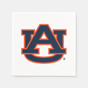 Auburn Universiteten Auburn UA Logotyp Pappersservett
