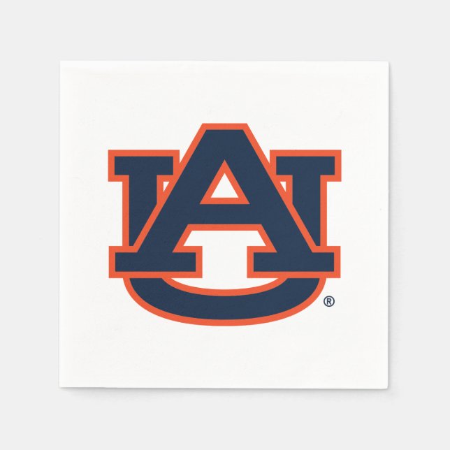 Auburn Universiteten | Auburn UA Logotyp Pappersservett (Framsidan)