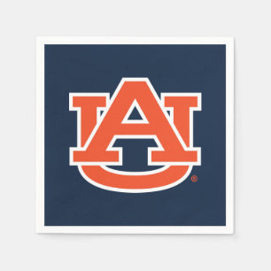Auburn Universiteten Auburn UA Logotyp Pappersservett