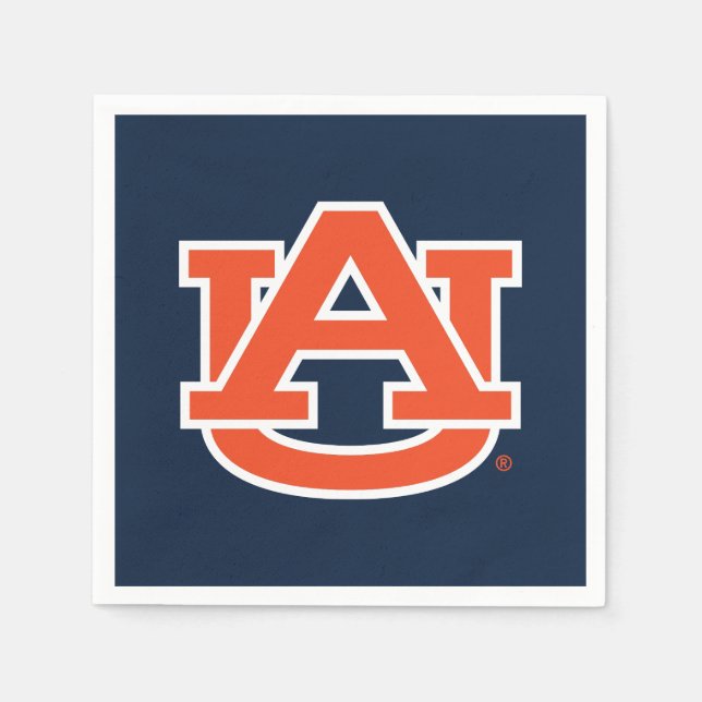 Auburn Universiteten | Auburn UA Logotyp Pappersservett (Framsidan)