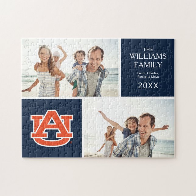 Auburn Universiteten | Auburn UA Logotyp Pussel (Horisontell)