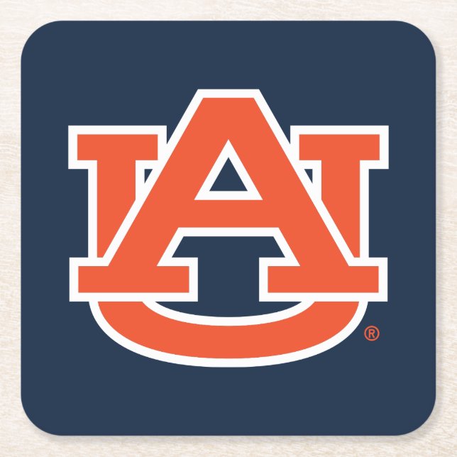 Auburn Universiteten | Auburn UA Logotyp Underlägg Papper Kvadrat (Framsidan)