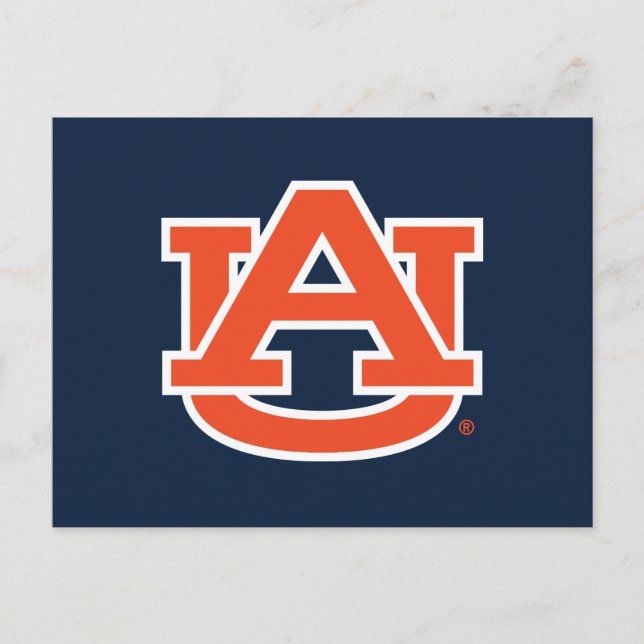 Auburn Universiteten | Auburn UA Logotyp Vykort (Framsida)