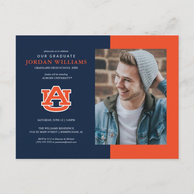 Auburn Universiteten | Framtida Grad Meddelande Vykort (Framsida)