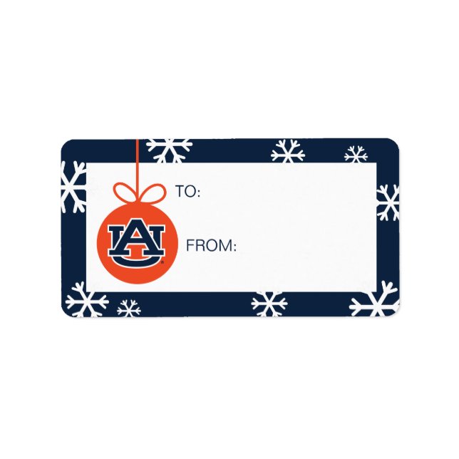 Auburn Universiteten | HELGDAG Adressetikett (Framsidan)
