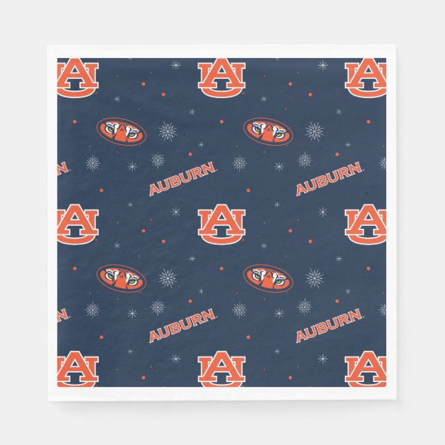 Auburn Universiteten | Helgdag Mönster Pappersservett (Framsidan)