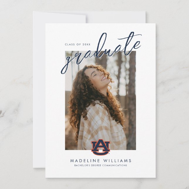 Auburn University Examen | Auburn Tigers Meddelande (Framsida)