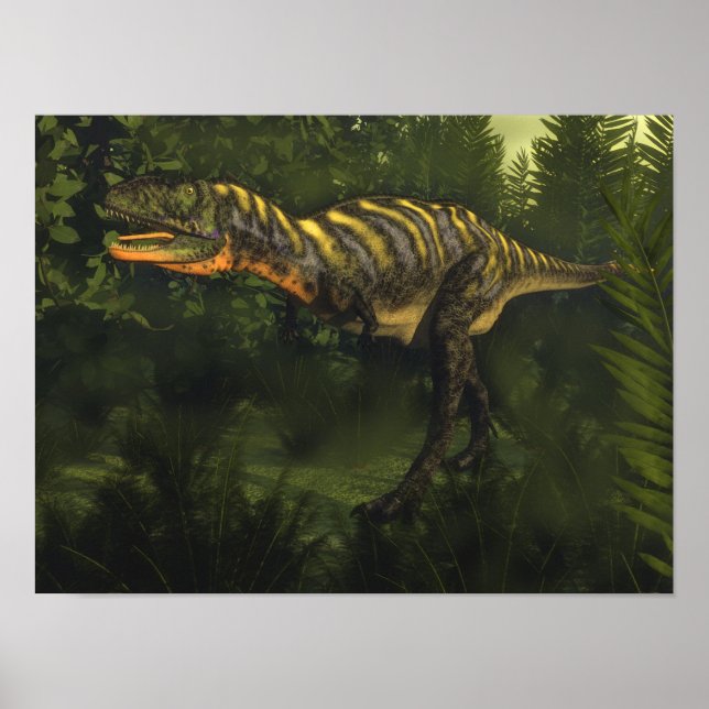 Aucasaurus dinosaur - 3D-rendering Poster (Framsidan)