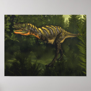 Aucasaurusdinosaur - 3D framför Poster