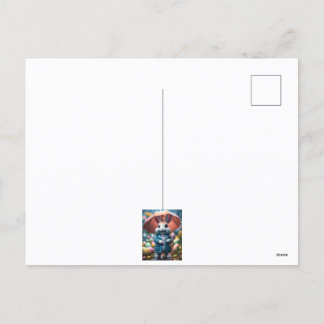 Auch im Regen werden Ostereier versteckt Helg Vykort