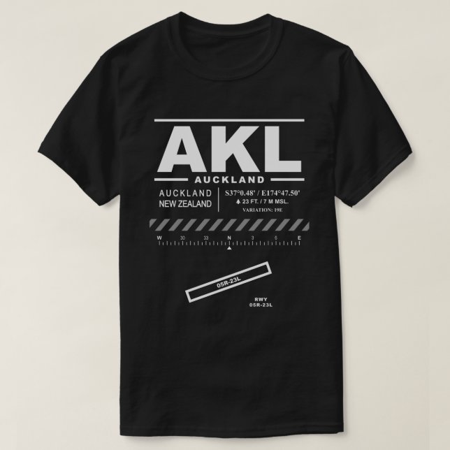 Auckland Airport AKL T-Shirt (Design framsida)