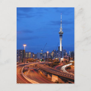 Auckland City i Dusk Vykort