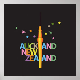 Auckland City New Zealand Poster