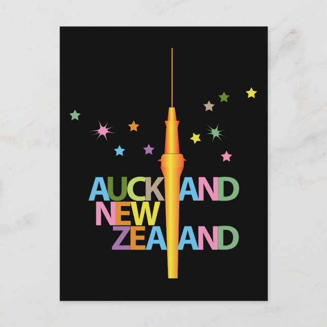 Auckland City Nya Zeeland Vykort (Framsida)