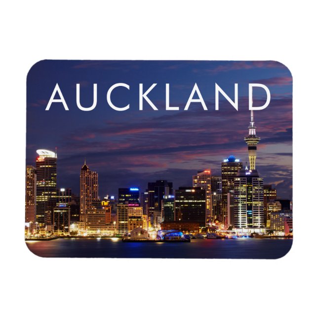 Auckland City Skyline Magnet (Horisontell)