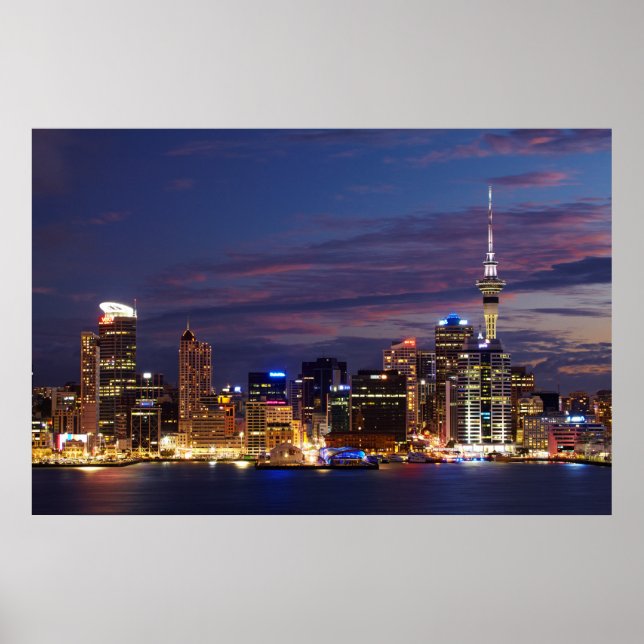 Auckland City Skyline Poster (Framsidan)