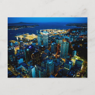 Auckland City view från Himmel Torn - vykort