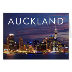 Auckland Citys siluett Hälsningskort