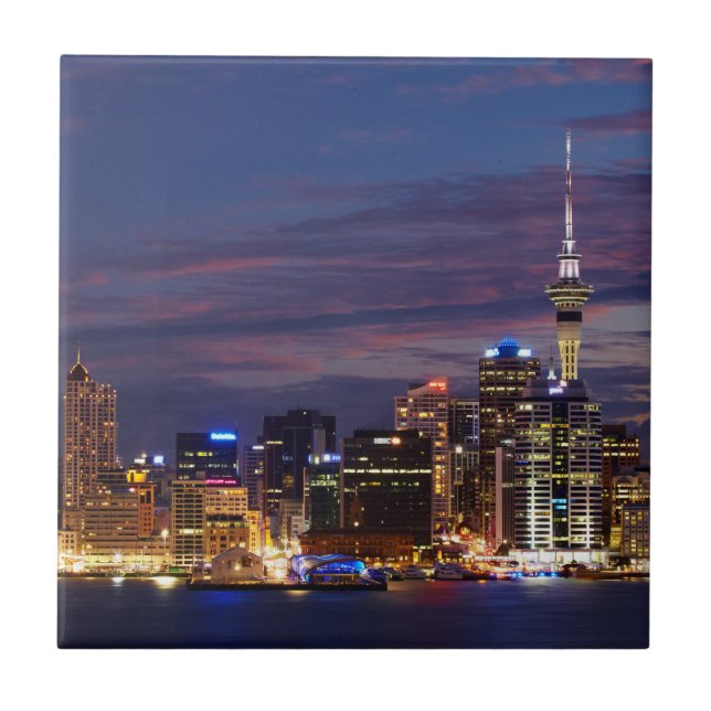 Auckland Citys siluett Kakelplatta (Framsidan)