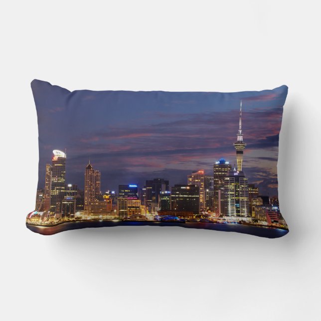 Auckland Citys siluett Lumbarkudde (Framsida)
