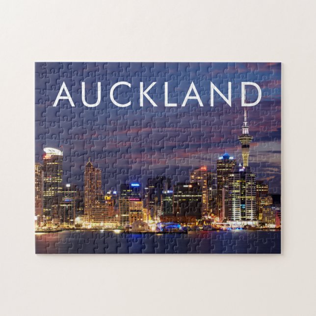 Auckland Citys siluett Pussel (Horisontell)
