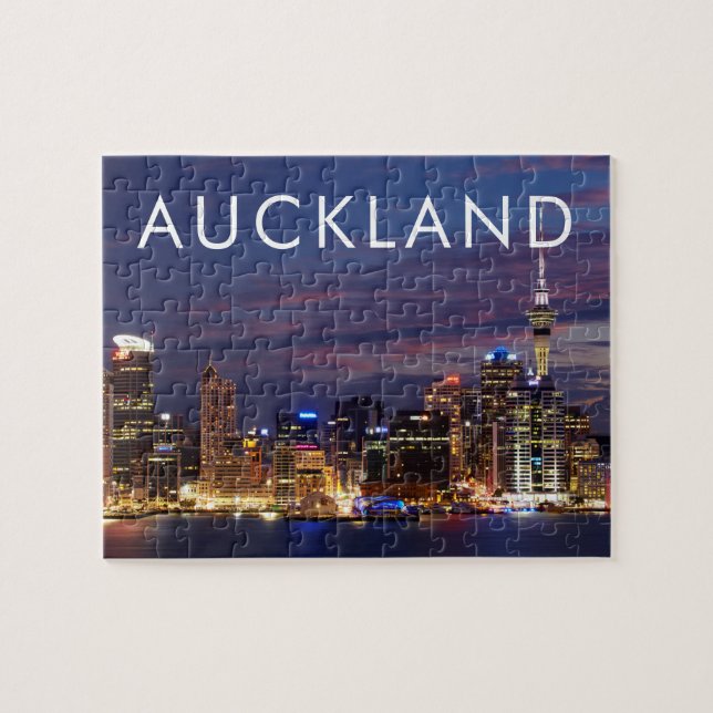 Auckland Citys siluett Pussel (Horisontell)