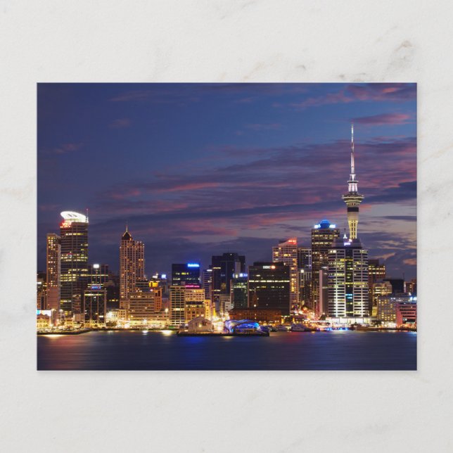 Auckland Citys siluett Vykort (Framsida)
