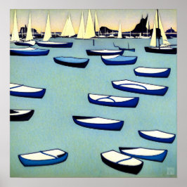 Auckland Harbour - Canvas Art Print Poster