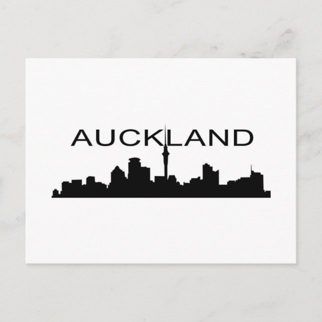 Auckland i Silhouette Vykort (Framsida)