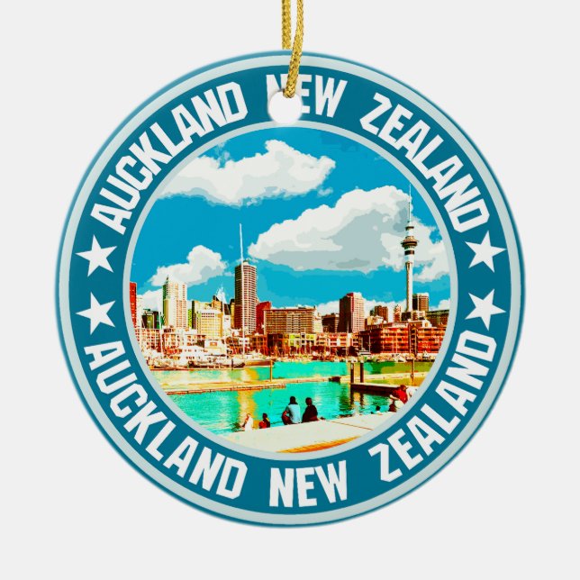 Auckland Julgransprydnad Keramik (Framsidan)