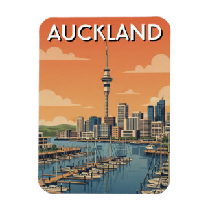 Auckland Marina Nya Zeeland vykort Magnet