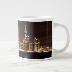 Auckland nattlig stadsbild jumbo mugg