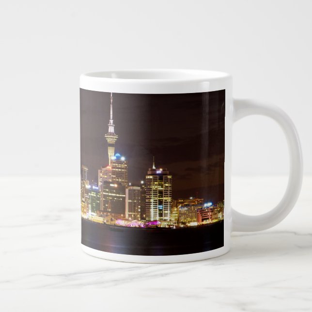 Auckland nattlig stadsbild jumbo mugg (Höger)