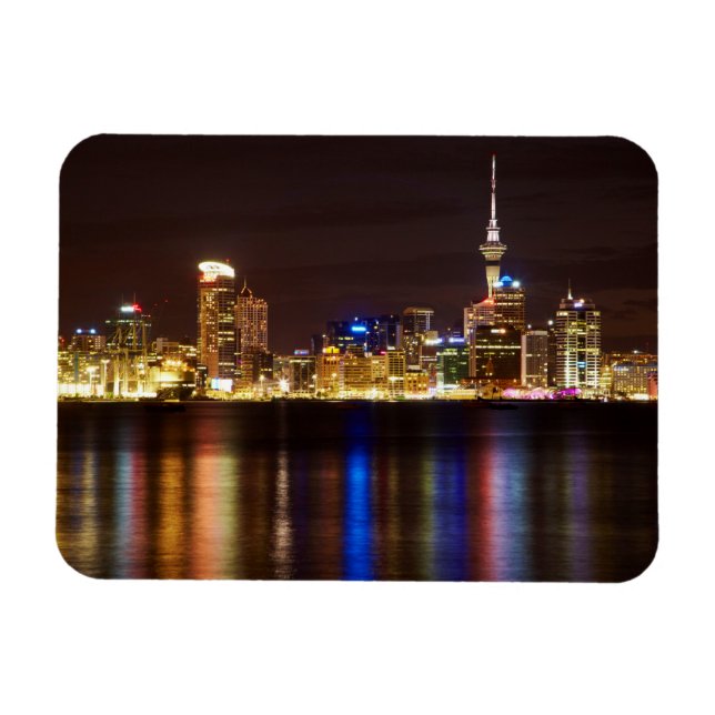 Auckland nattlig stadsbild magnet (Horisontell)
