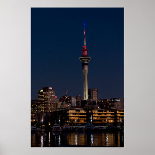 Auckland nattljus, Sky Tower, Poster