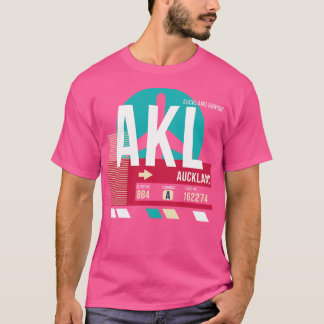 Auckland New Zealand AKL Airport Code Baggage Märk T Shirt