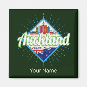 Auckland New Zealand retro vintage Magnet