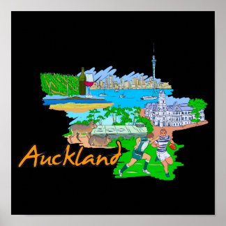 Auckland - Nya Zeeland Poster