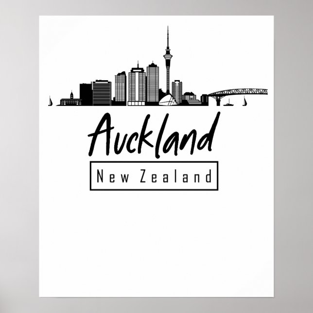 Auckland, Nya Zeeland Poster (Framsidan)