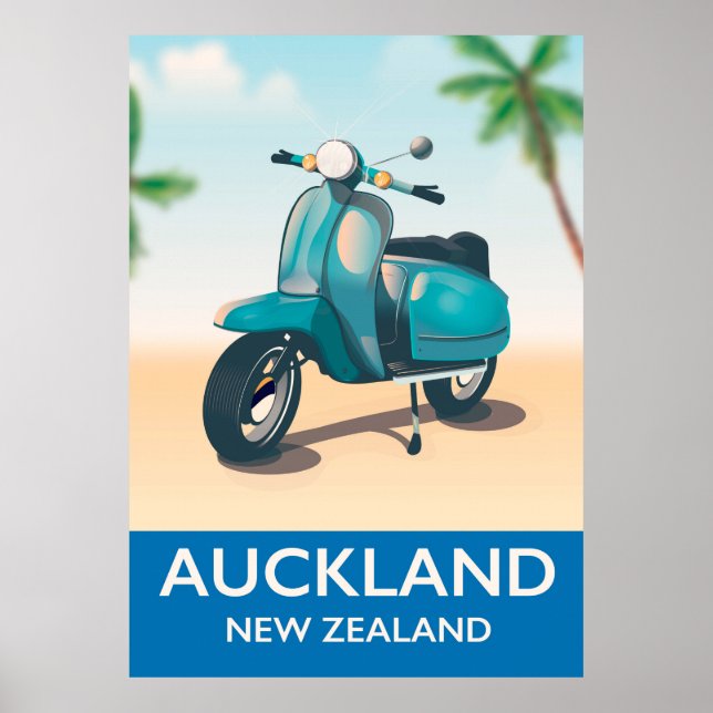 Auckland Nya Zeeland resaffisch Poster (Framsidan)