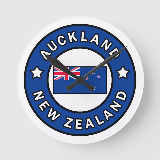 Auckland Nya Zeeland Rund Klocka (Framsida)