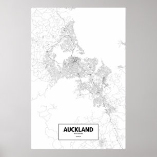 Auckland, Nya Zeeland (svart på vitt) Poster