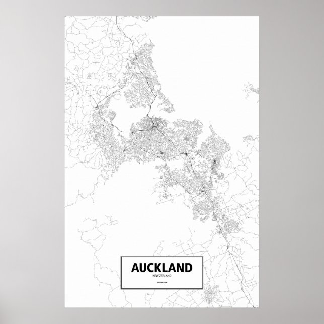 Auckland, Nya Zeeland (svart på vitt) Poster (Framsidan)