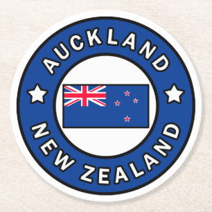 Auckland Nya Zeeland Underlägg Papper Rund