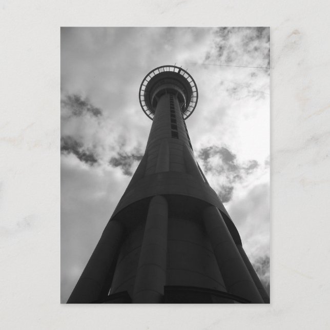 Auckland NZ Himmel BW Vykort (Framsida)
